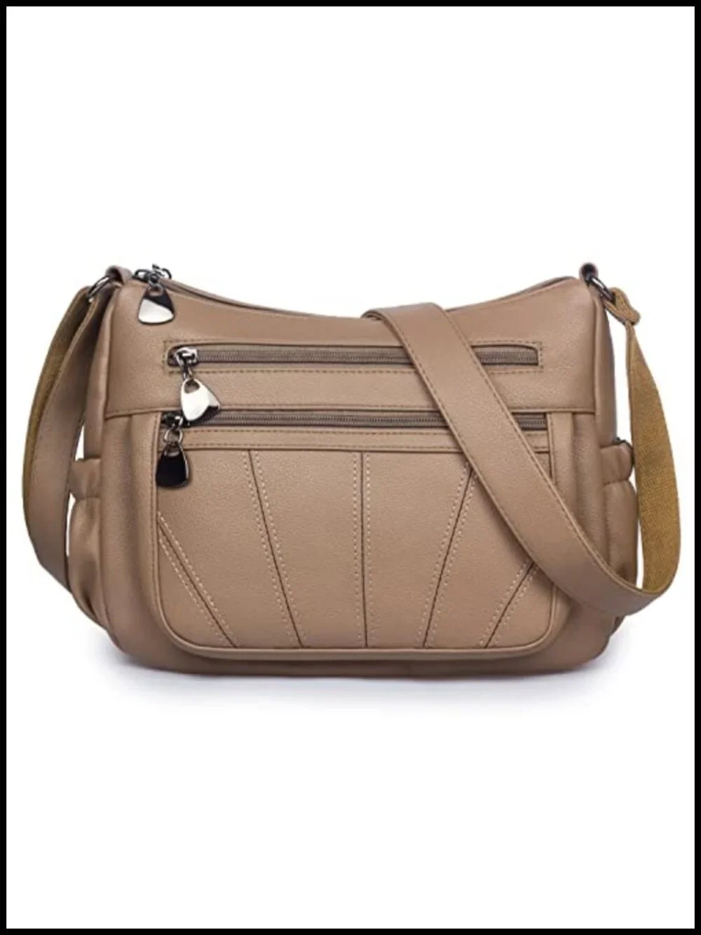 Women's Soft PU Leather Crossbody Satchel Handbag Shoulder Bag